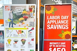 home depot labor day sale signs