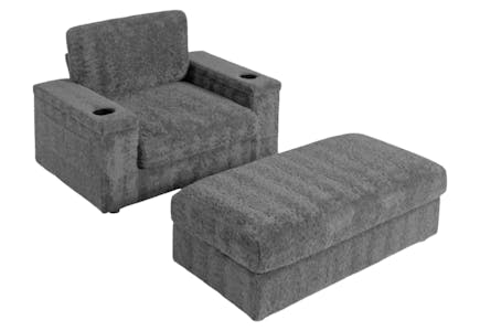 Chaise Lounge With Ottoman