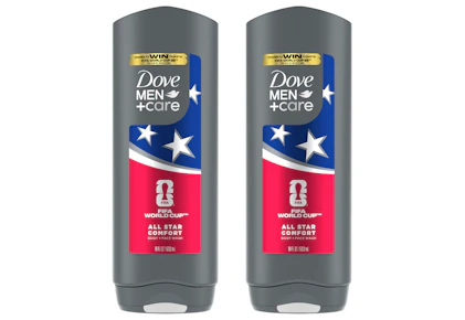 2 Dove Men+Care Body Washes