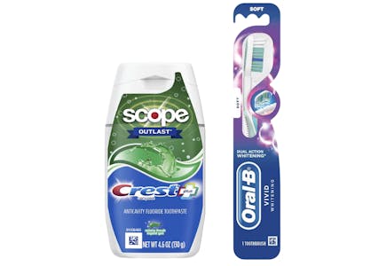 1 Crest + 1 Oral-B