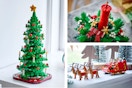 Christmas Tree, Centerpiece, and Santa's Sleigh lego sets
