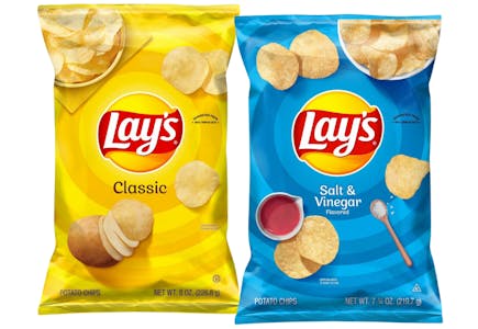 2 Lay's Potato Chip Bags