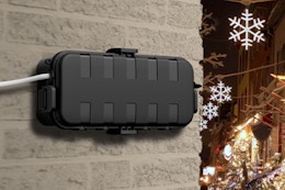 waterproof electric box on side of building