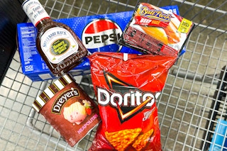 labor day grocery food deals in shopping cart