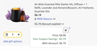 air wick kit Amazon receipt