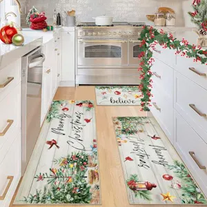 Christmas Kitchen Rugs Set