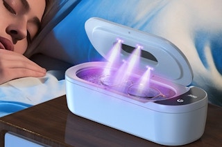 a woman near a jewelry cleaner