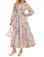 GRACE KARIN Women's Floral Maxi Dress