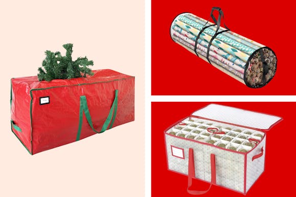 Christmas Storage Sale on Amazon: $10 Tree Bag, $7 Wrapping Paper Storage