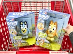 two bluey chat mates boxes in target cart