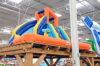 waterslide set up at sams club