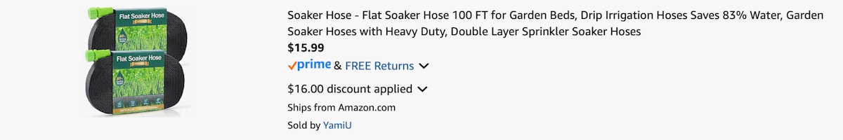 Amazon Flat Soaker Hose 2025