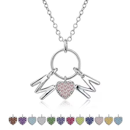 MOM Pendant Charm Necklace