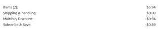 Blue diamond Amazon receipt