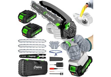 Mini Electric Chainsaw Bundle
