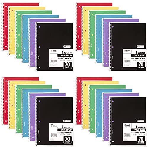 Mead Spiral Notebooks 24-Pack