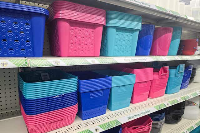 New Brightly Colored Storage Products, Just $1.25 at Dollar Tree card image