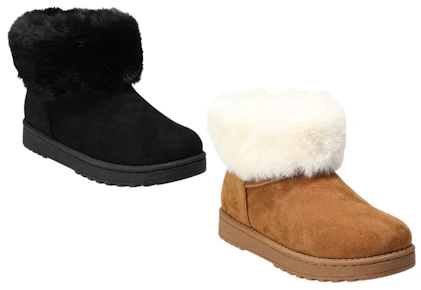 SO Women's Faux-Fur Winter Boots