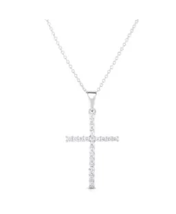 Macy's Cubic Zirconia Cross Pendant