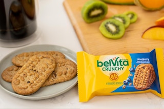 Belvita Breakfast Biscuits next to breakfast items
