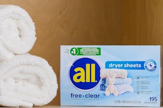All Dryer Sheets in cupboard