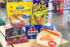 kroger bogo free groceries on store shelf