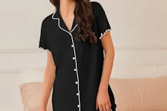 a woman wearing a nightgown