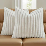 Faux Fur Throw Pillow Covers