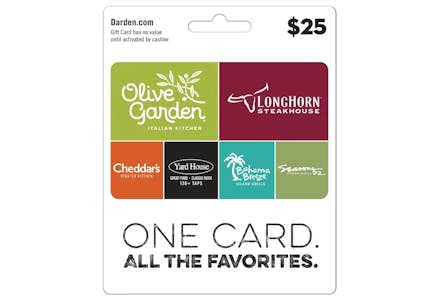 Darden Restaurant $25 Gift Card