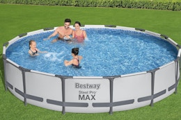 $390 Bestway Steel Pro Max Swimming Pool, Now Only $141 for Prime Day card image