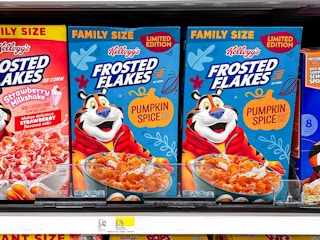 pumpkin spice Frosted Flakes cereal at Target