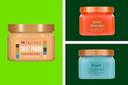 jars of body scrubs in a collage