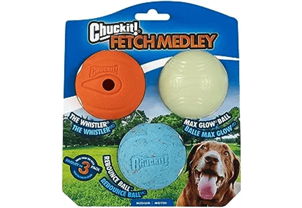 Chuckit Fetch Medley Dog Balls 3-Pack
