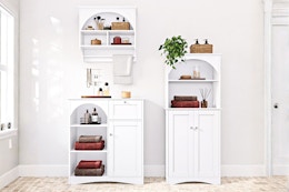 RiverRidge furniture at Lowe's: Wall shelf + two cabinet styles (all while matching pieces)