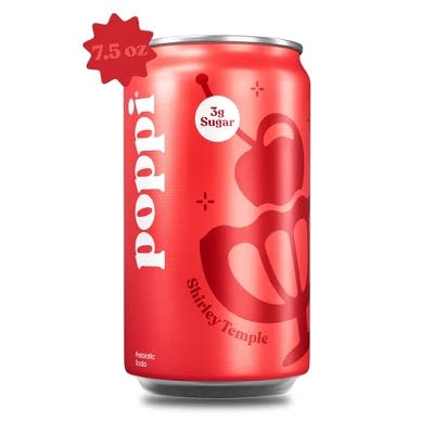 5 Poppi Prebiotic Soda Cans