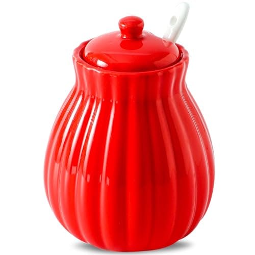 Sugar Bowl with Lid and Spoon