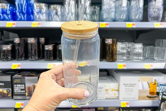 The Mainstays Glass Tumbler 4-Pack Is Back in Stock at Walmart for $8 card image