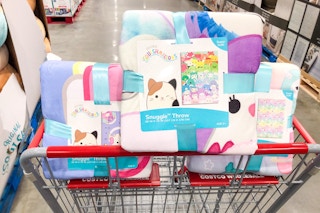 costco squishmallows snuggle throw in cart