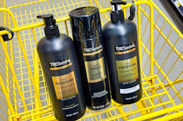 Tresemme products in a yellow shopping cart