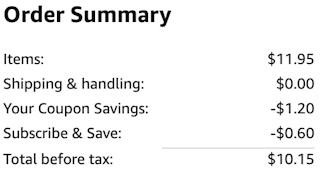 an amazon order summary ending in $10.15