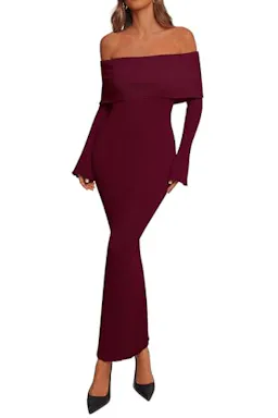 Women's Off-the-Shoulder Sweater Dress