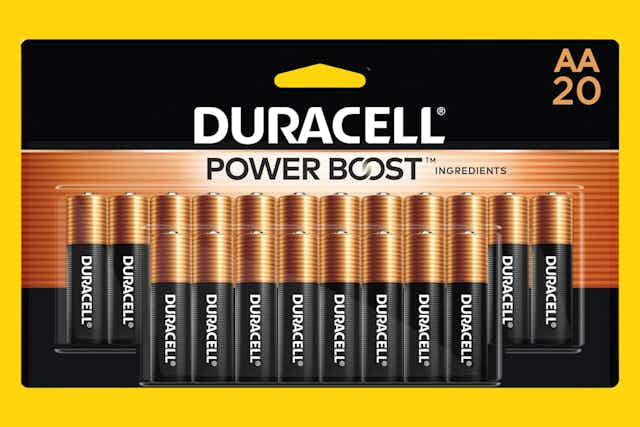 Duracell Coppertop AA Battery 20-Pack, as Low as $11.56 on Amazon card image