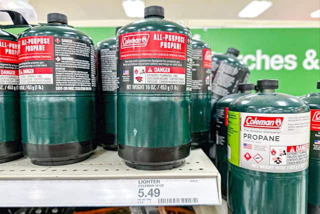 Coleman Propane Gas Cylinders, as Low as $4 at Target card image