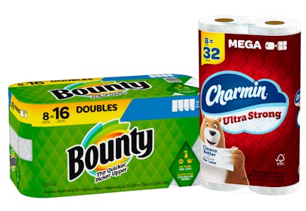 1 Charmin + 1 Bounty