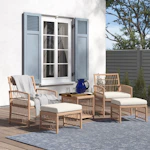 Wicker 2-Person Outdoor Seating Group with Cushions