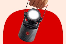 Photo of someone holding the Bell + Howell Work Light (close up shot)