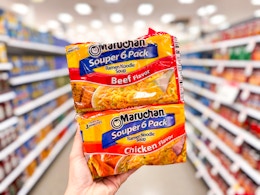 $0.99 Maruchan 6-Pack Chicken or Beef Ramen at Target card image