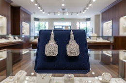 Jaclyn Smith Moissanite Leverback Earrings