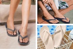 walmart orthopedic flip flops collage
