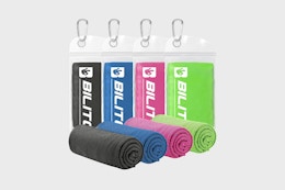 ice towels on a grey background